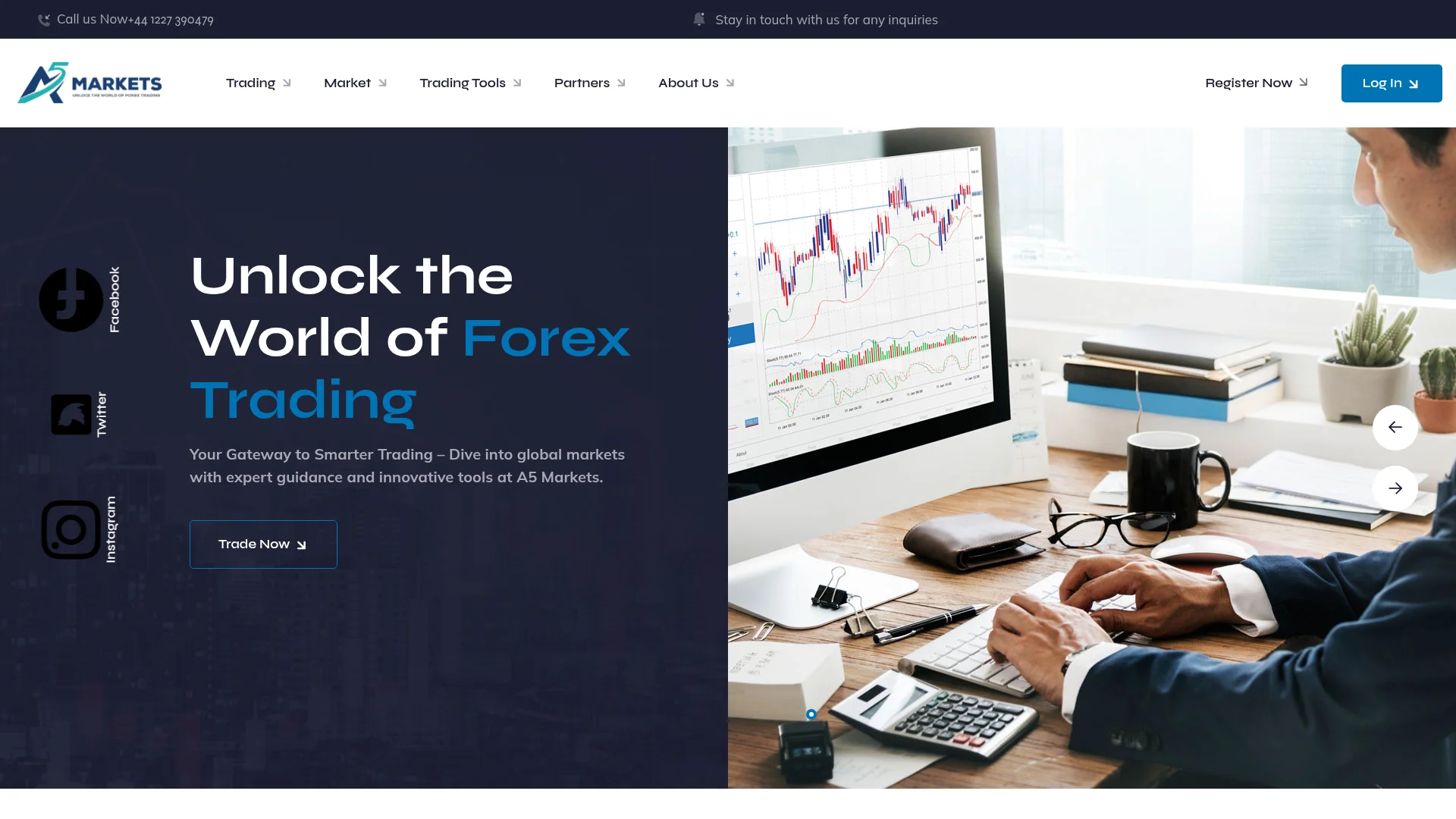 Screenshot of a5markets.com captured at the last scan