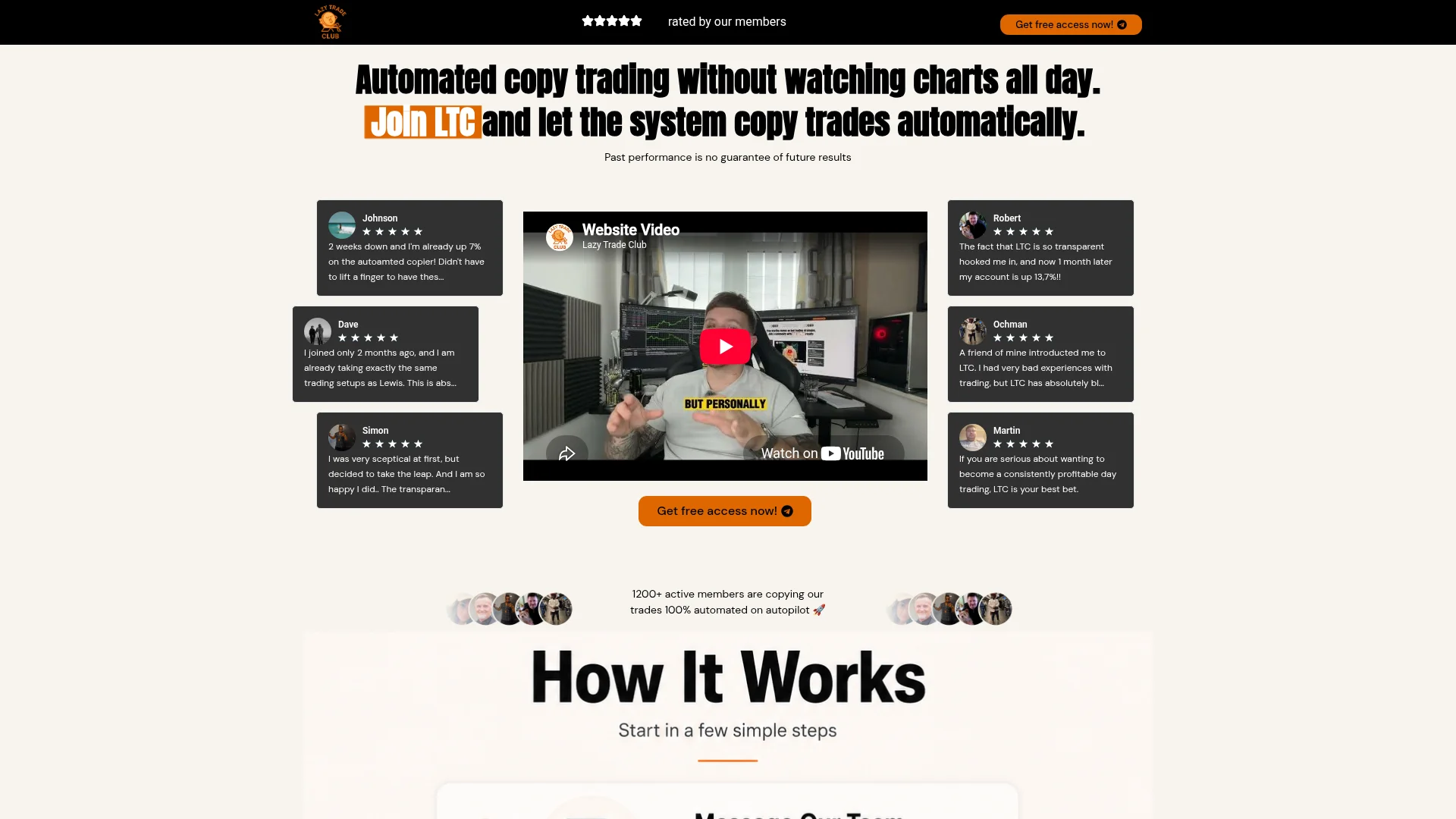 Screenshot of lazytradeclub.com captured at the last scan
