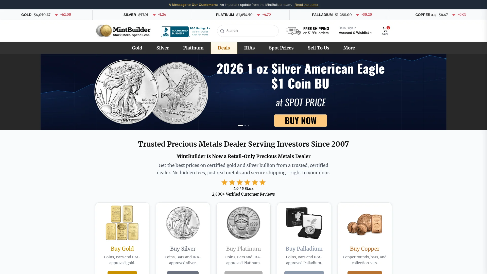 Screenshot of mintbuilder.com captured at the last scan