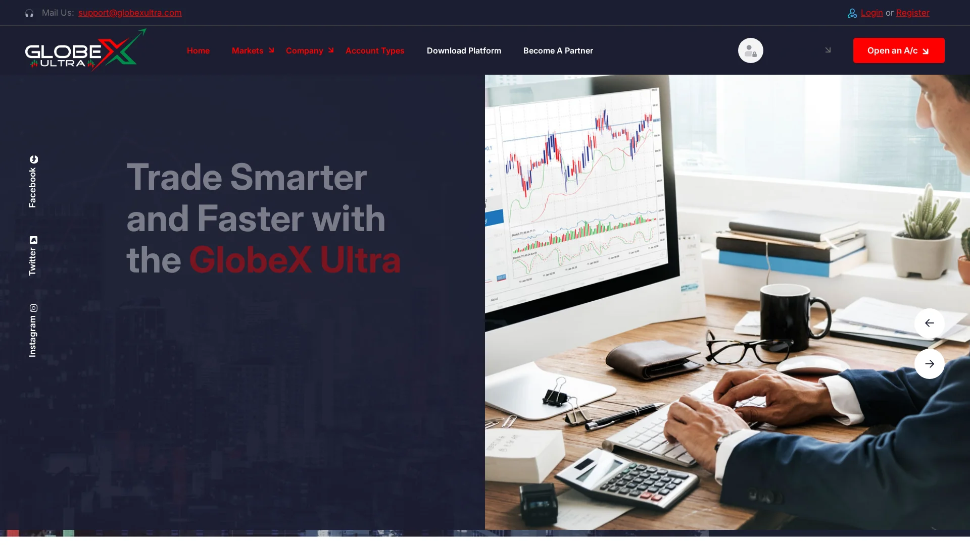 Screenshot of globexultra.com captured at the last scan