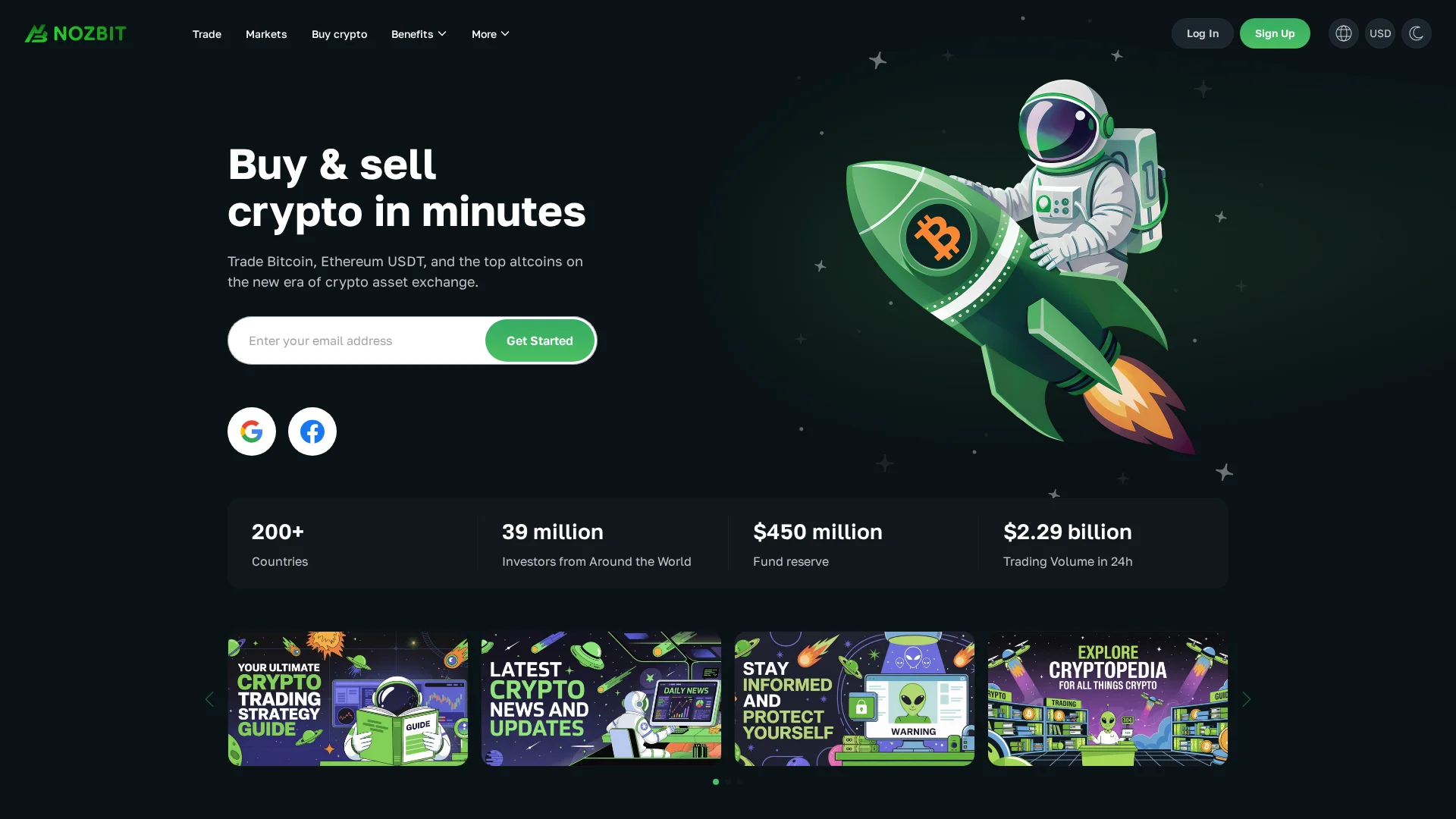 Screenshot of nozbit.com captured at the last scan