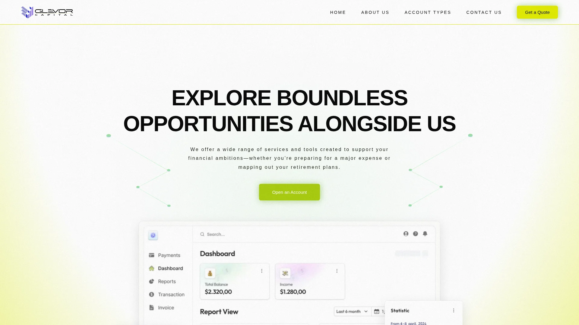 Screenshot of glevorcapital.com captured at the last scan