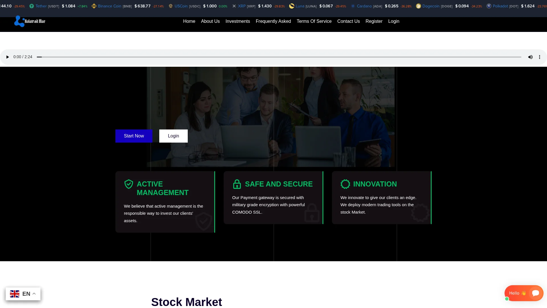 Screenshot of halatradmac.com captured at the last scan