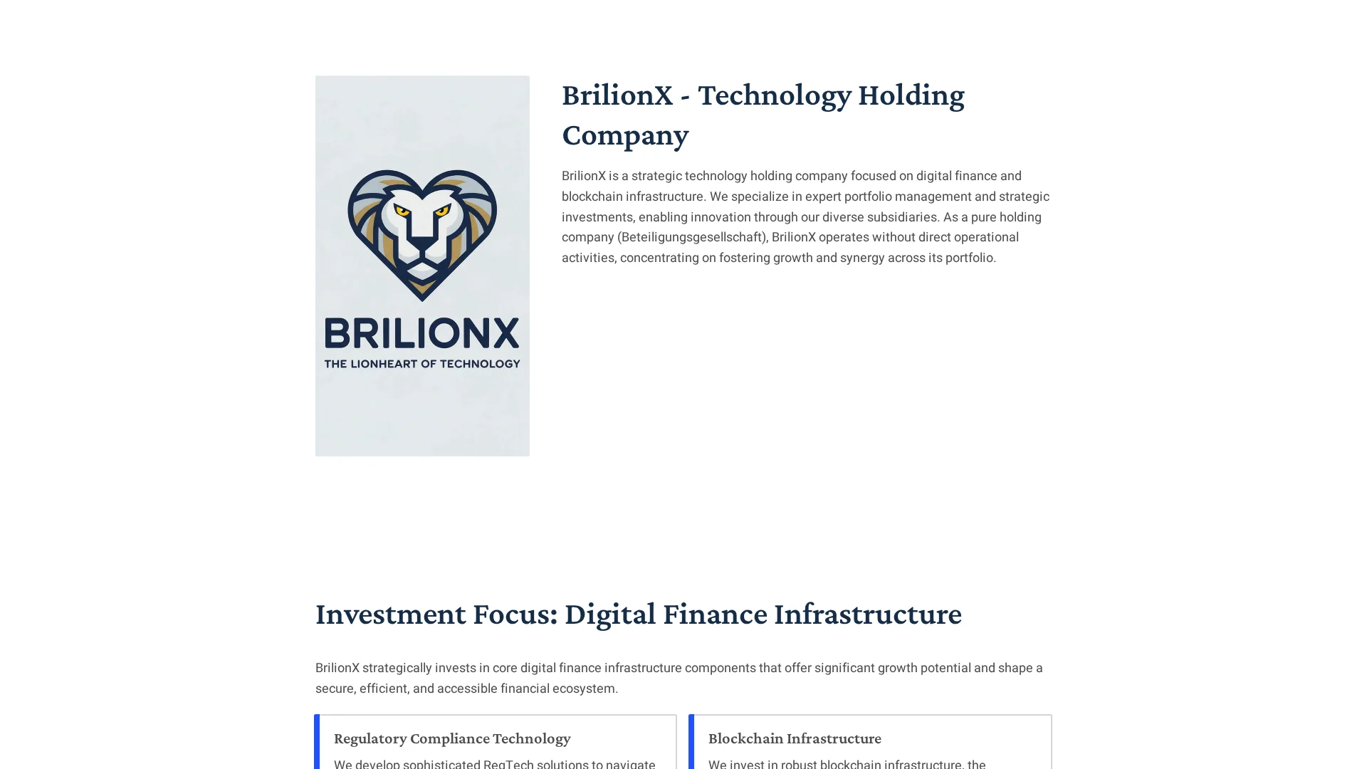 Screenshot of brilionx.com captured at the last scan
