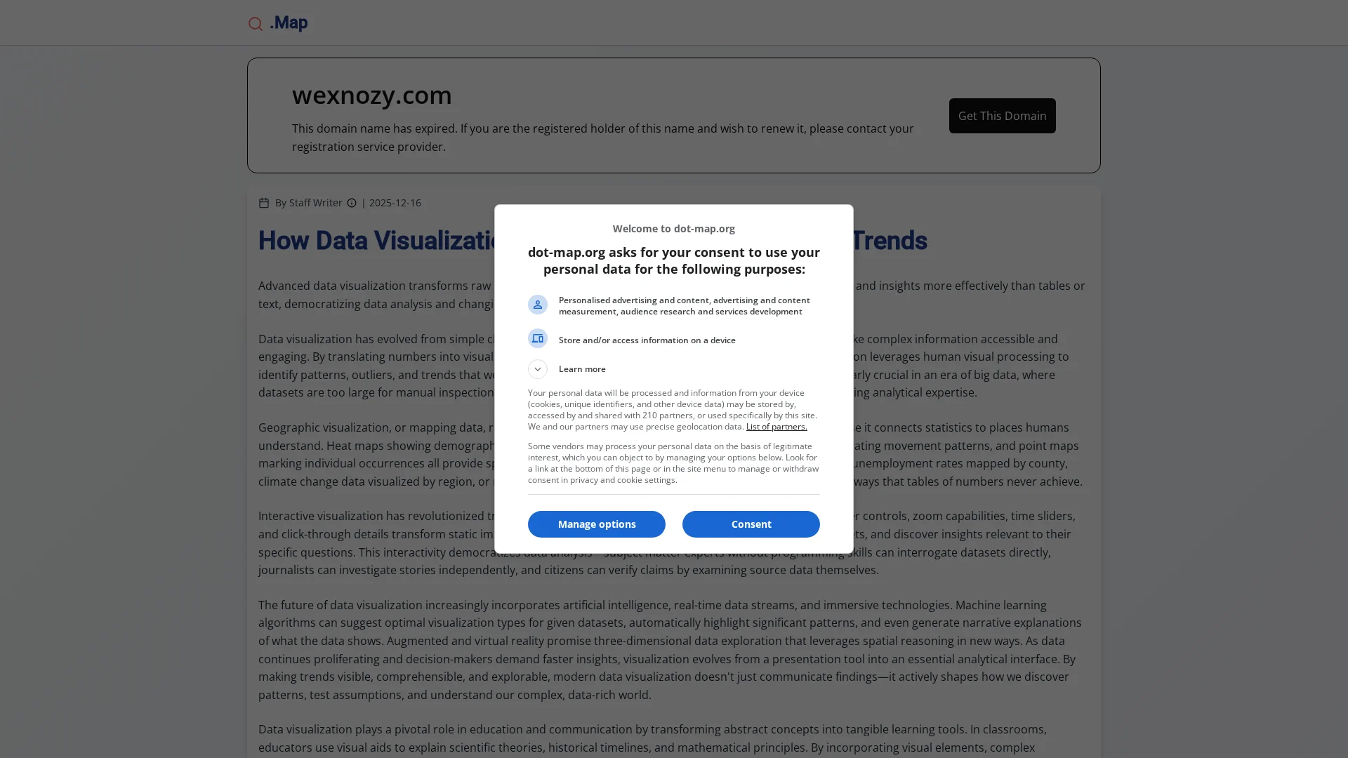 Screenshot of wexnozy.com captured at the last scan