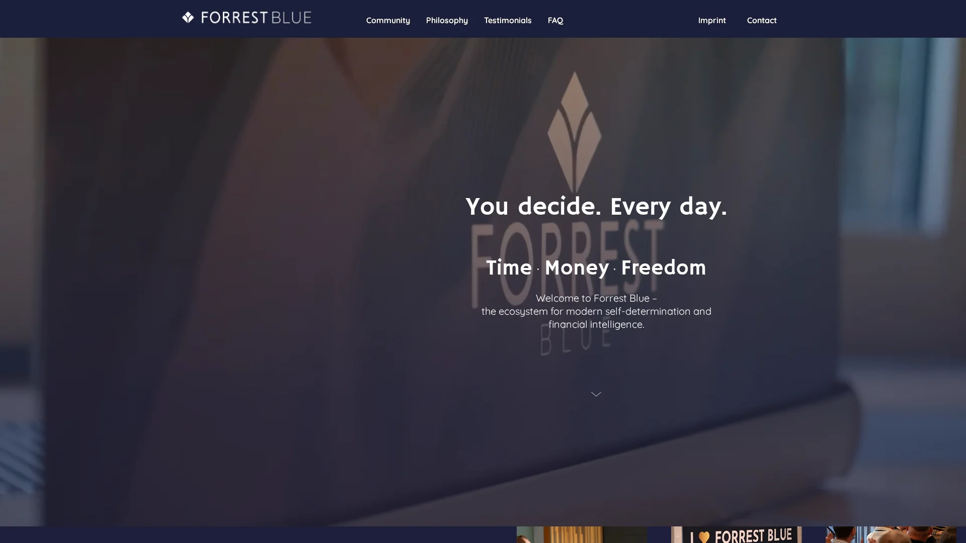 Screenshot of forrest-blue.com captured at the last scan