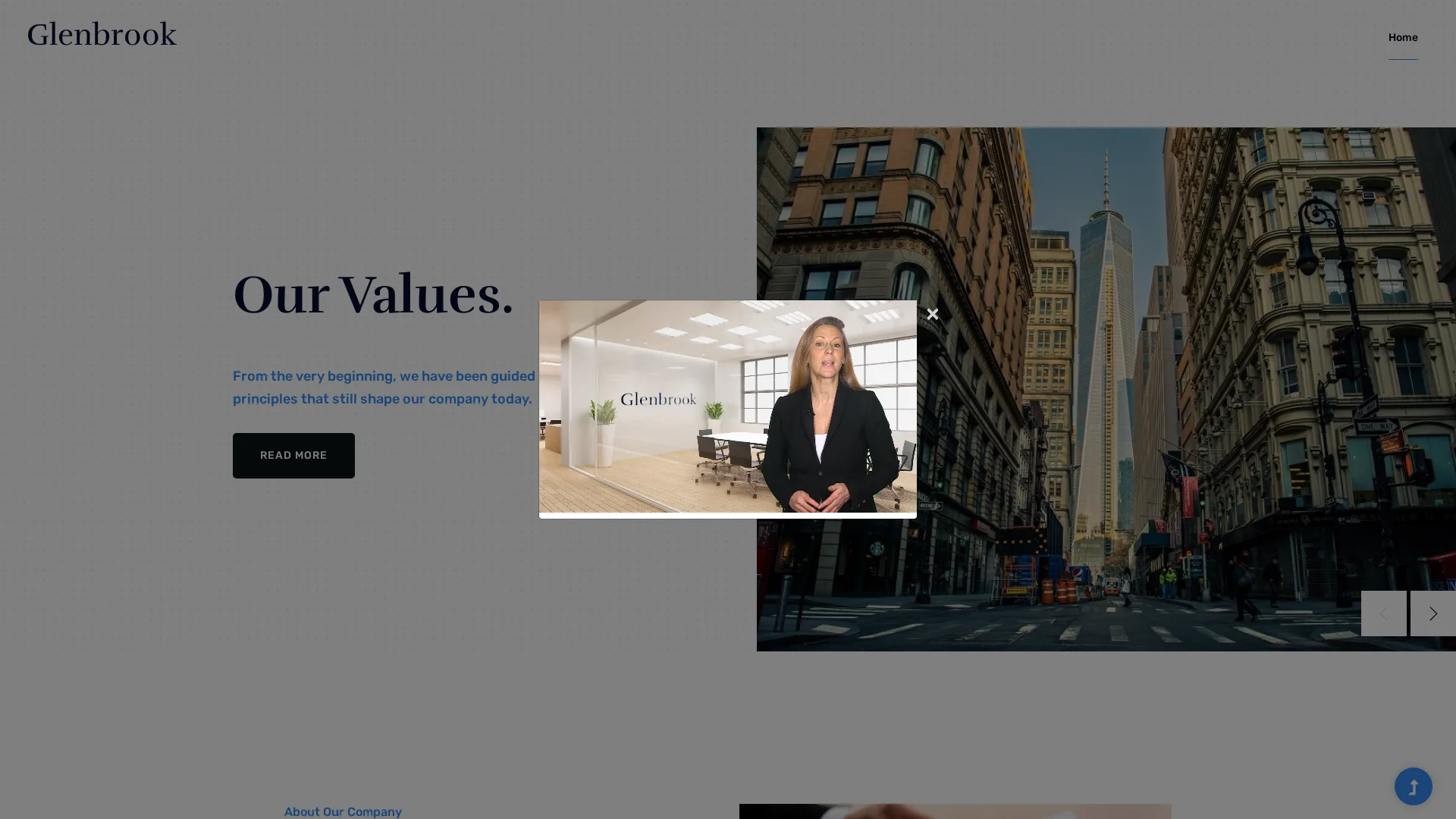 Screenshot of glenbrookadvisory.com captured at the last scan