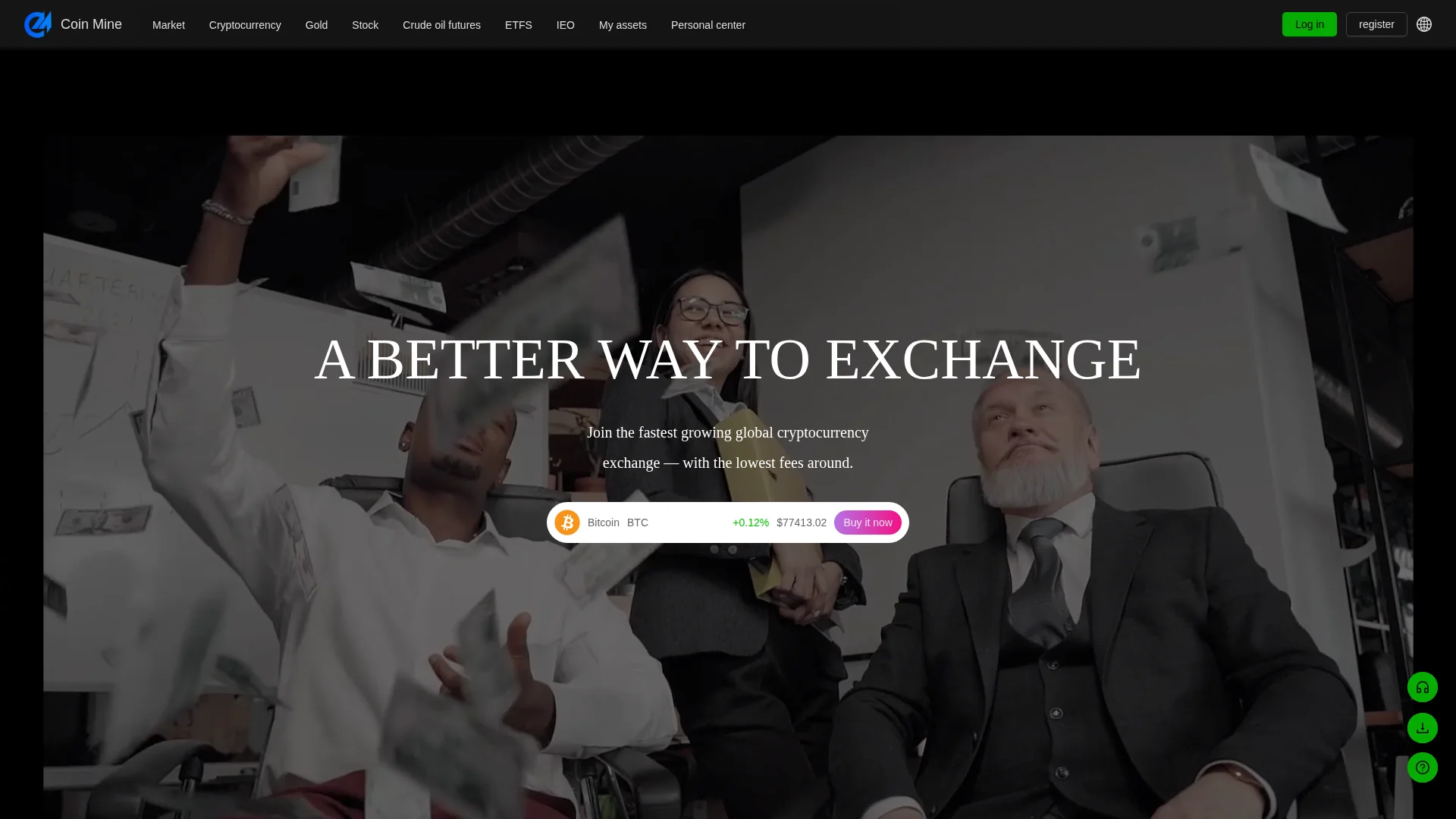 Screenshot of trcoins.com captured at the last scan