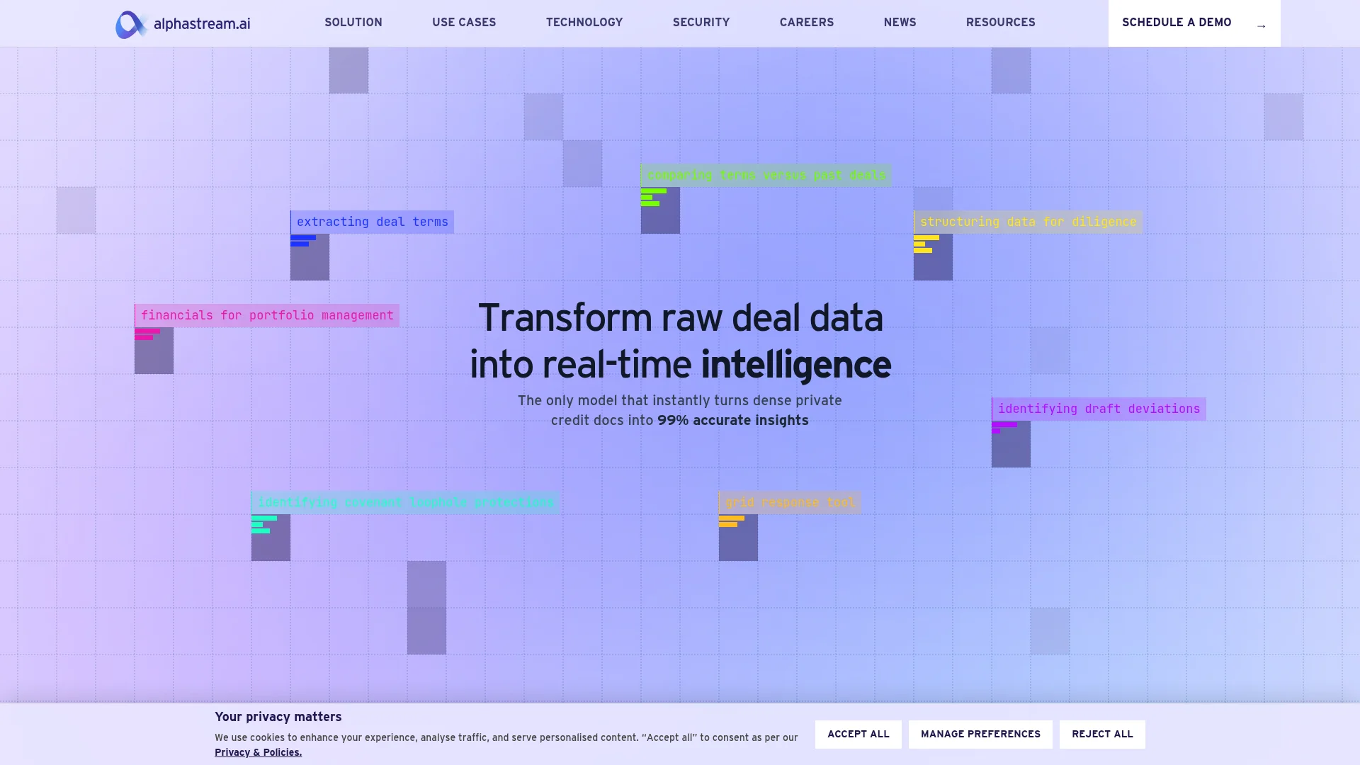 Screenshot of alphastream.ai captured at the last scan