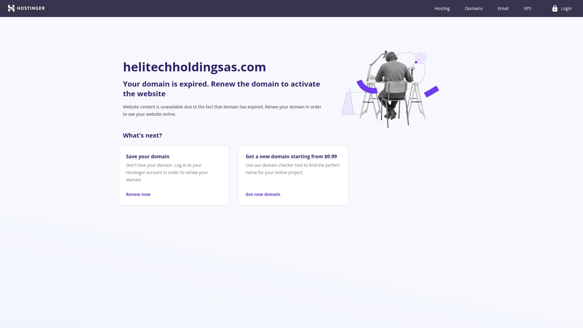 Screenshot of helitechholdingsas.com captured at the last scan
