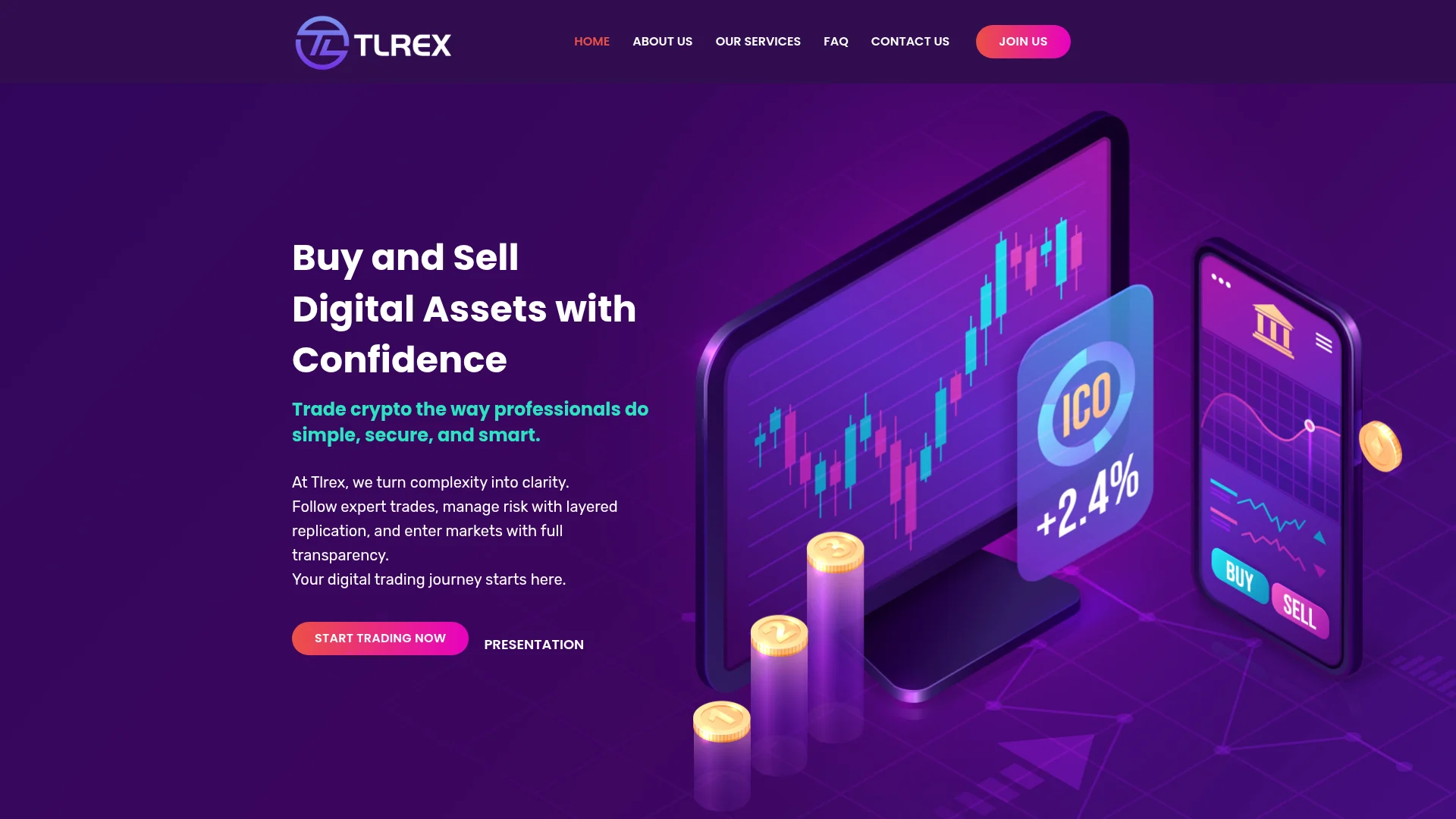 Screenshot of tlrex.com captured at the last scan