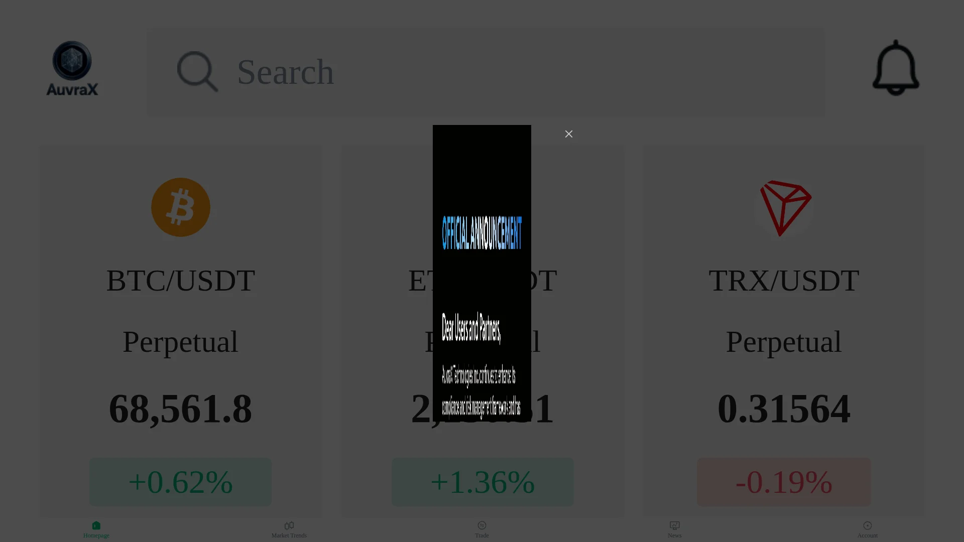 Screenshot of weareauvrax.com captured at the last scan