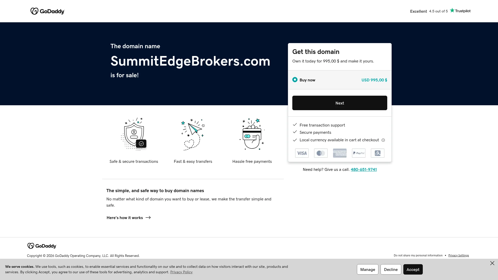 Screenshot of summitedgebrokers.com captured at the last scan