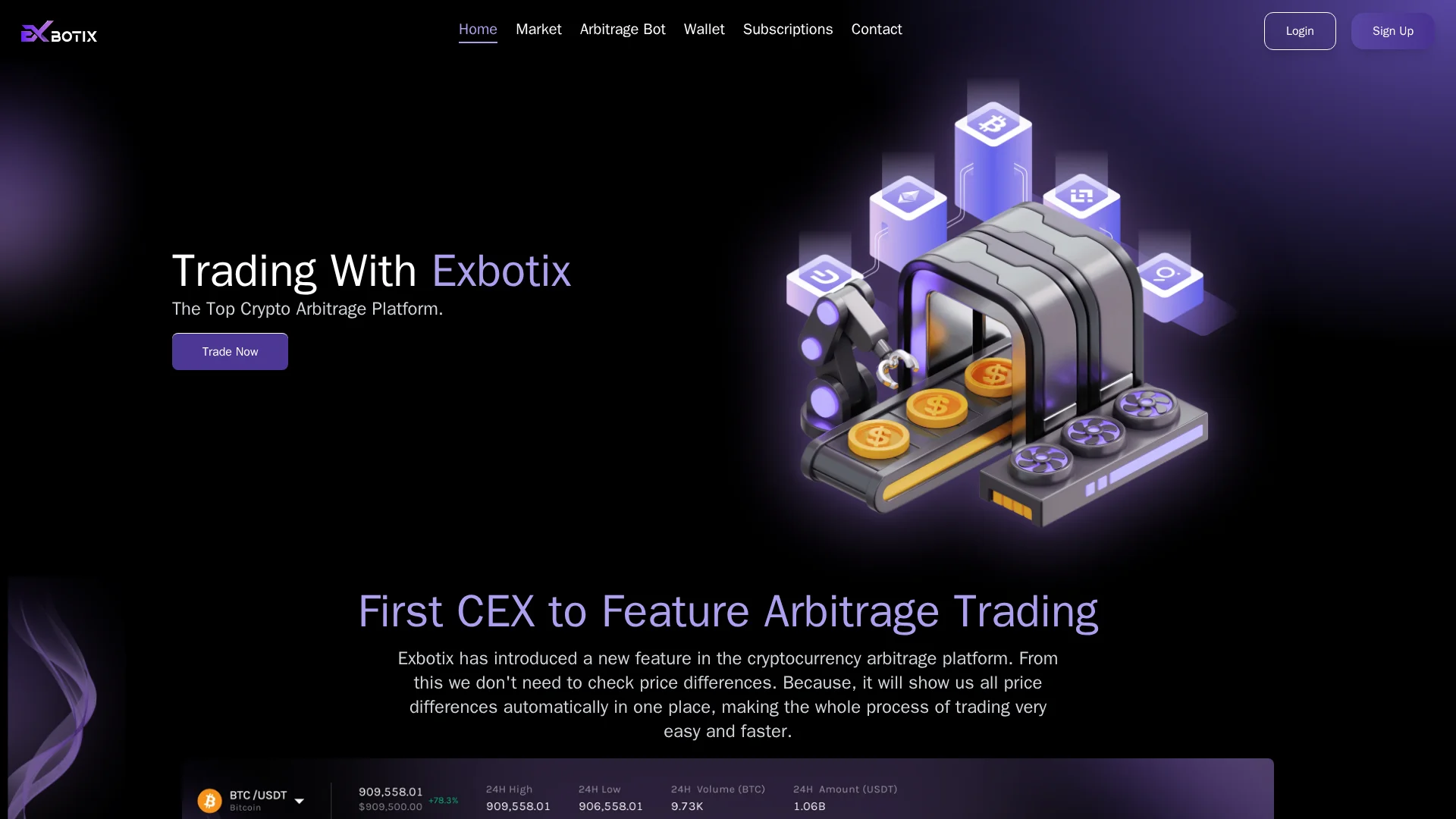 Screenshot of exbotix.com captured at the last scan