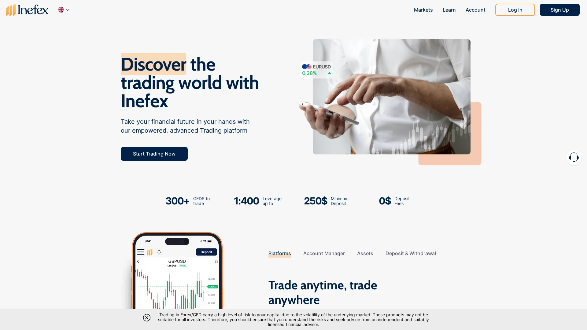 Screenshot of inefex.org captured at the last scan