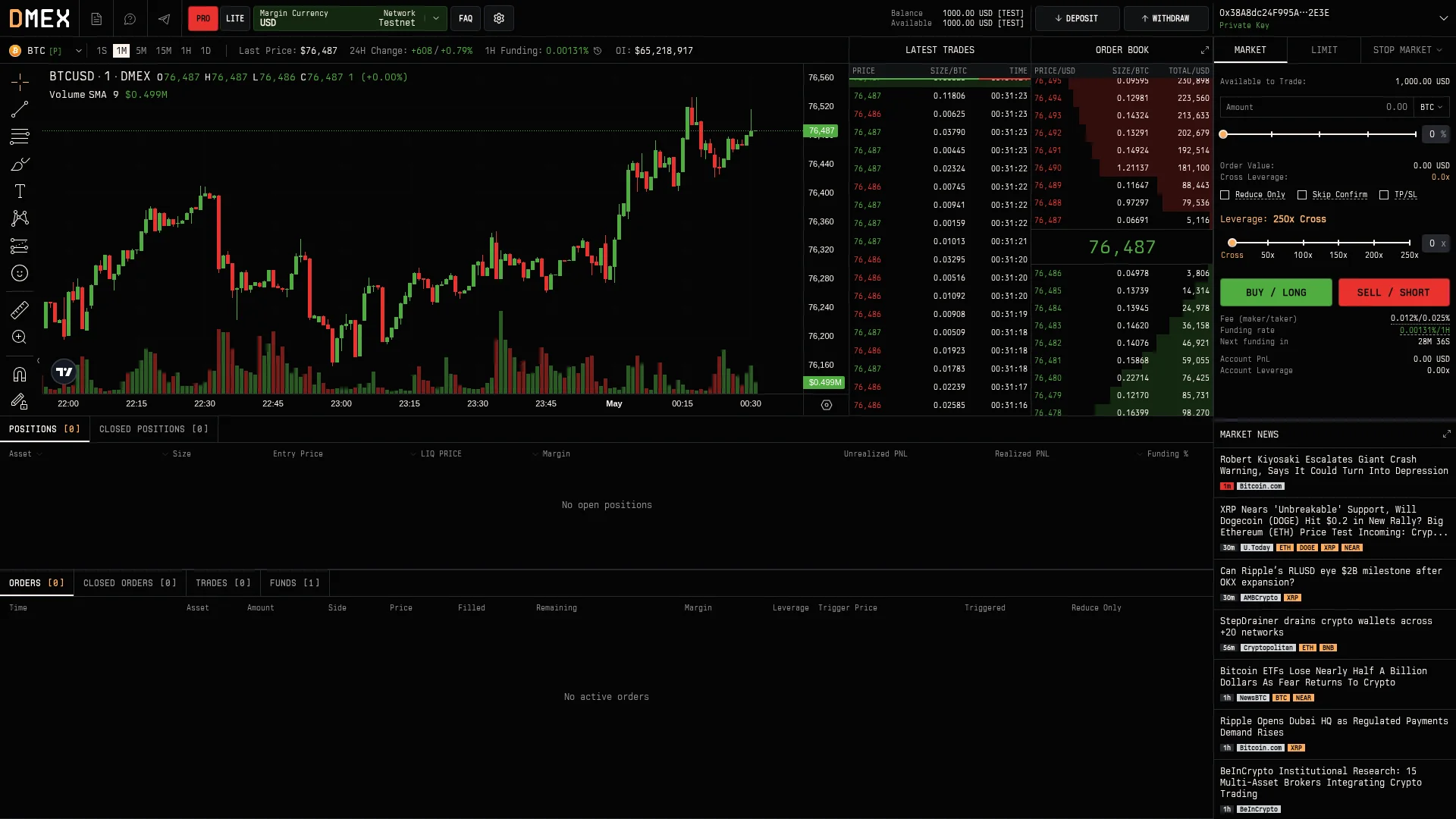 Screenshot of dmex.app captured at the last scan
