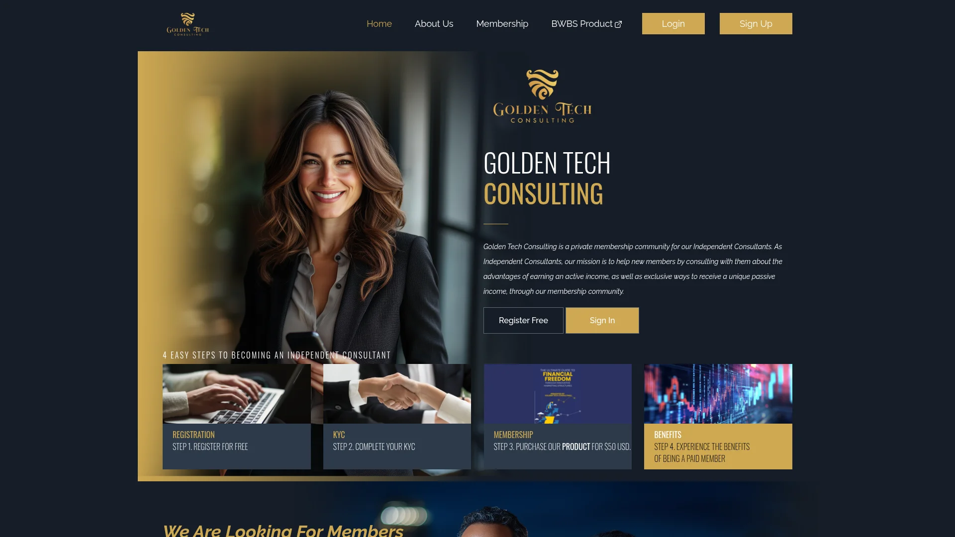 Screenshot of goldentechconsulting.com captured at the last scan