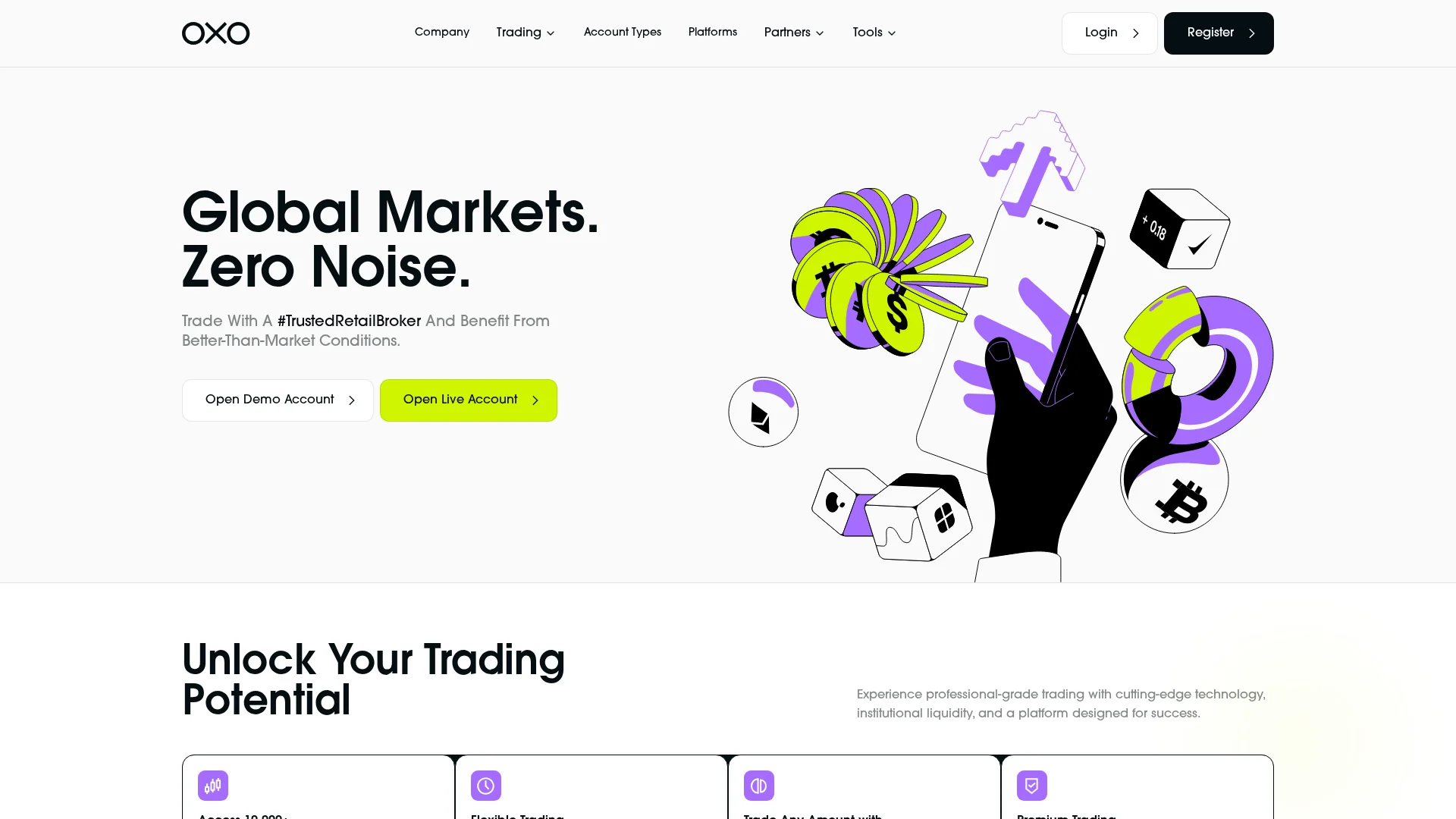 Screenshot of oxomarkets.com captured at the last scan