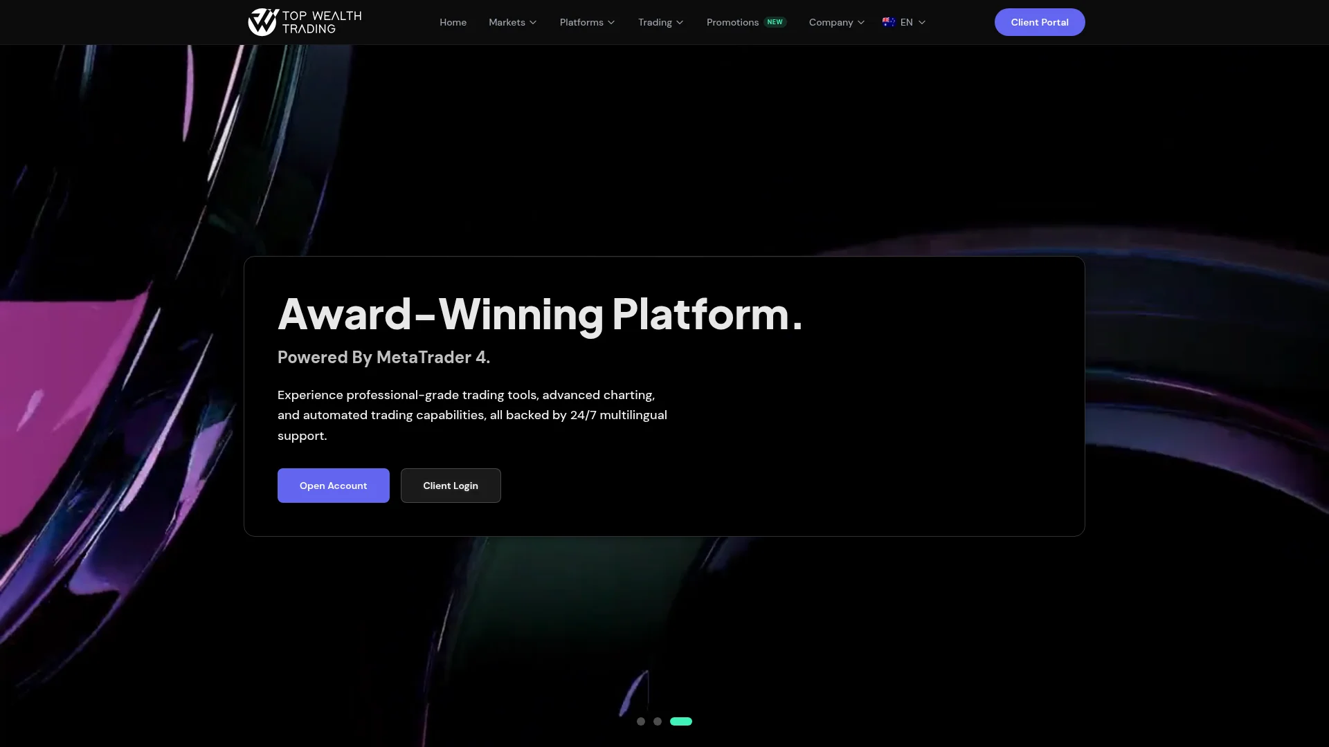 Screenshot of topwealthtrading.com captured at the last scan