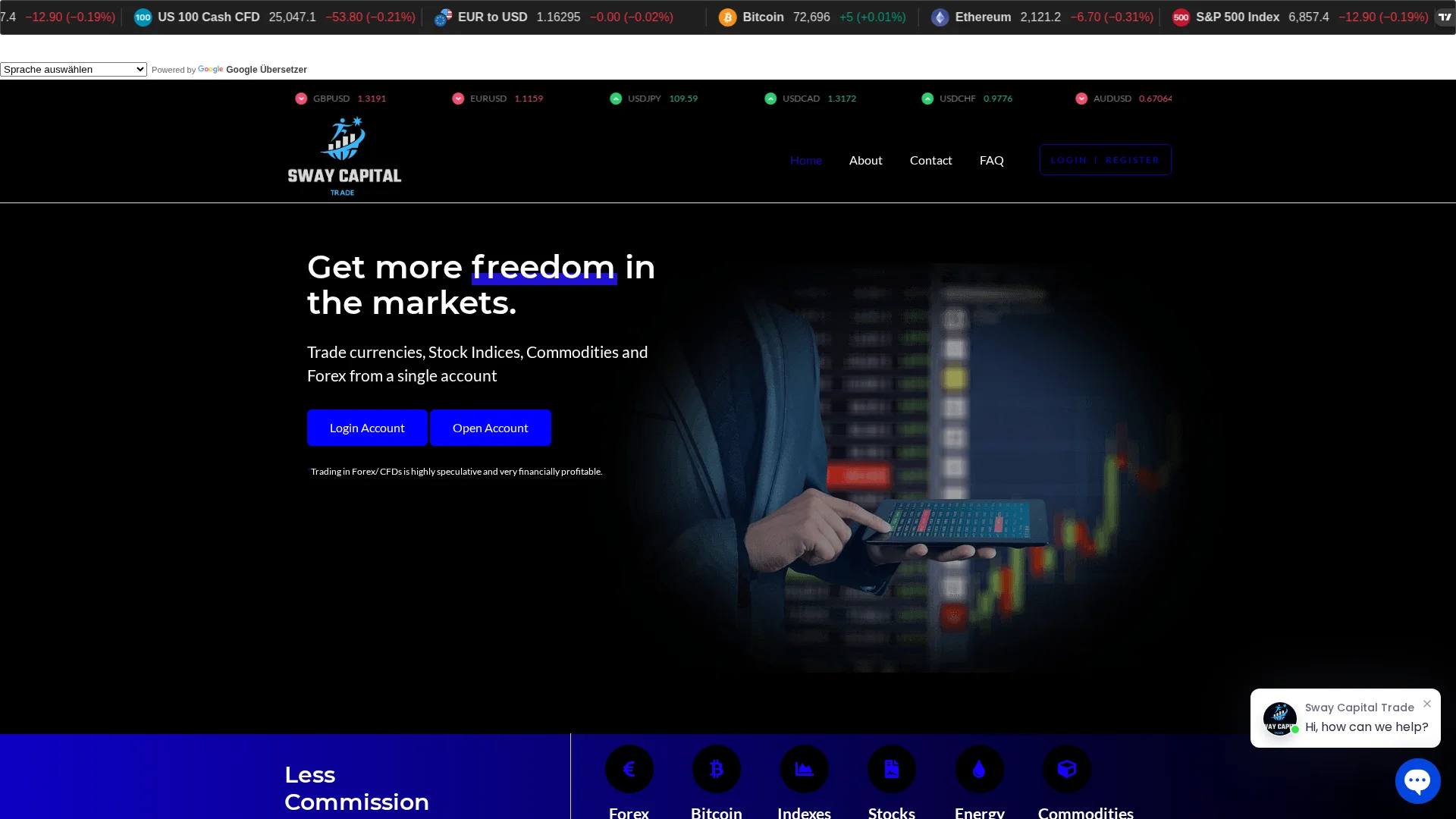 Screenshot of swaycaptrder.com captured at the last scan