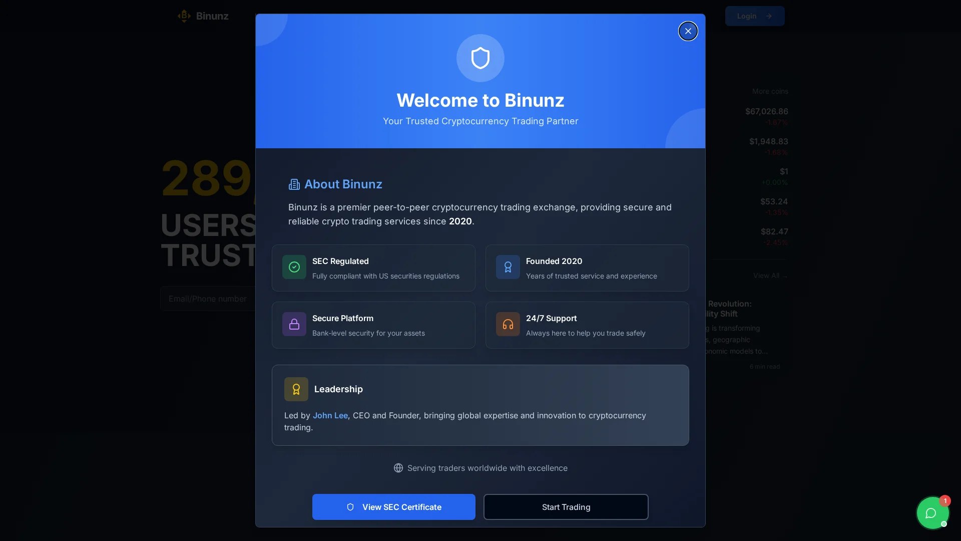 Screenshot of binunz.com captured at the last scan