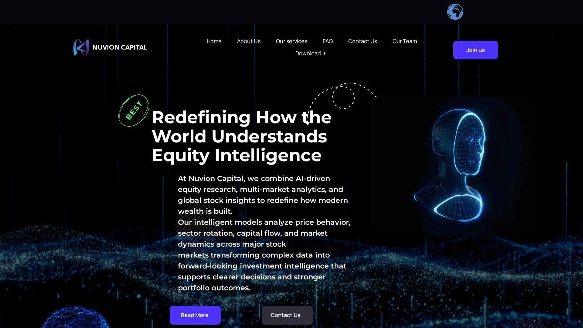 Screenshot of nuvion-capital.com captured at the last scan