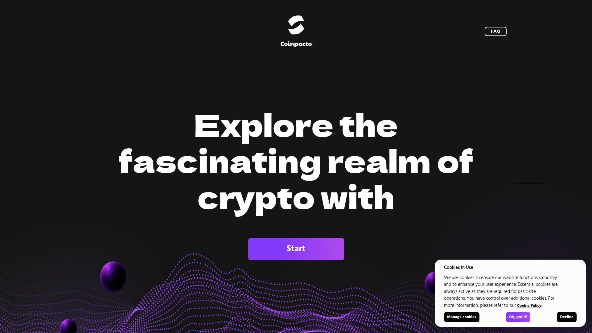 Screenshot of coinpacto.io captured at the last scan