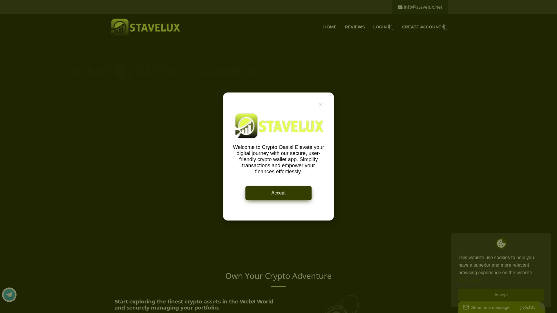Screenshot of stavelux.net captured at the last scan
